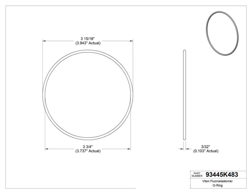 Technical drawing - 93445K483